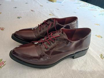 Scarpe Francesine Onde Piane Pelle NUOVE n.37

