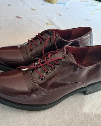 Scarpe Francesine Onde Piane Pelle NUOVE n.37

