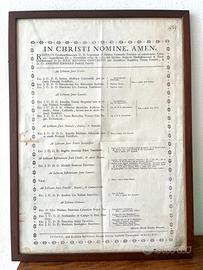 Rotulus Università di Padova 1769 Giurisprudenza
