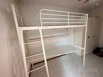 Letto Ikea a soppalco Usato bianco