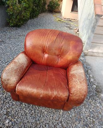 Poltrona in pelle vintage