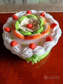 Biscottiera a forma di torta alla frutta