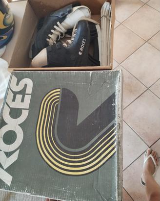 Pattini da ghiaccio Roces vintage con scatola