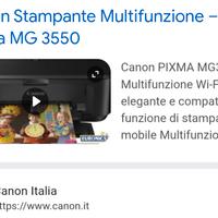 stampante CANON PIXMA MG 3550