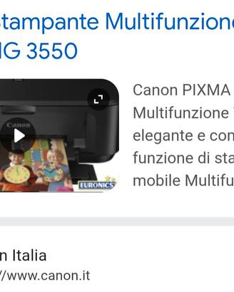 stampante CANON PIXMA MG 3550