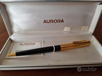 Penna Aurora laminata oro, nuova, da 250 a 65 euro