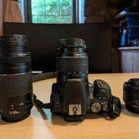 Canon EOS 200D + 18-55 50mm 75-300mm Kit Completo