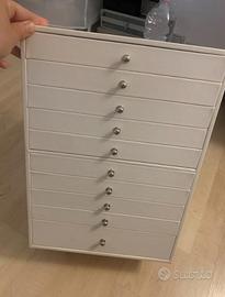 Scatola Portagioie con 10 Cassetti