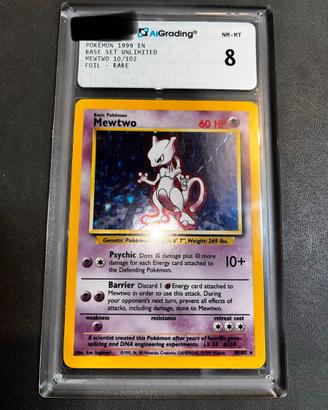 Pokemom Mewtwo Set base Inglese 10/102 holo 8