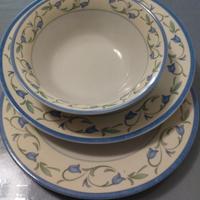 set 3 Johnson Bro.s ceramica inglese, più posate
