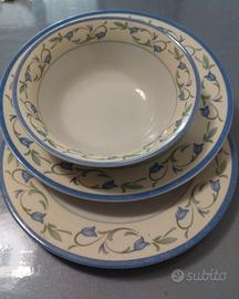 set 3 Johnson Bro.s ceramica inglese, più posate