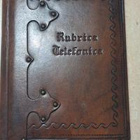 Rubrica Telefonica in cuoio vintage anni 70