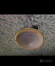 lampadari metallo/ vetro con cavetti 