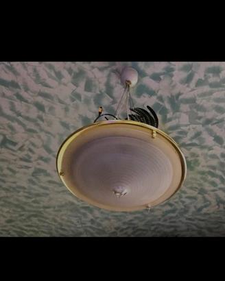 lampadari metallo/ vetro con cavetti 