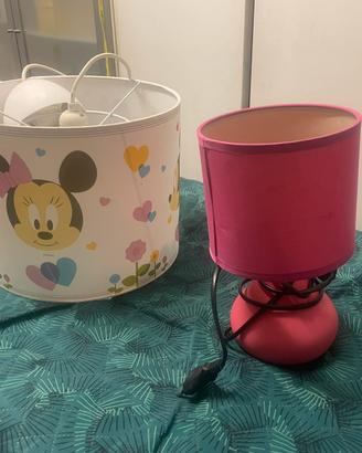 Lampadario e abat-jour per cameretta bambina
