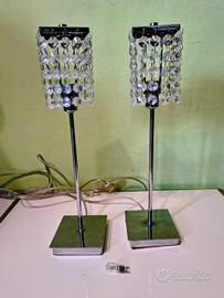 lampade da tavolo EGLO  metallo cromato cristalli