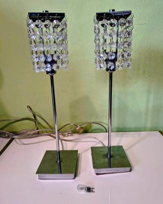 lampade da tavolo EGLO  metallo cromato cristalli
