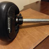 Sella bici in pelle nera con canotto