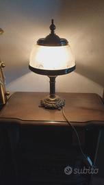 Coppia Abat-jour Vintage Liberty - Ottone e Vetro
