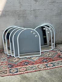 Specchi CARRARA & MATTA bianchi ad arco con 3 luci