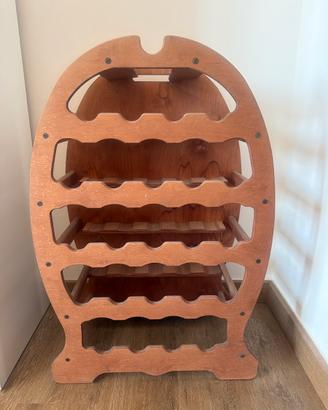 Porta bottiglie in legno