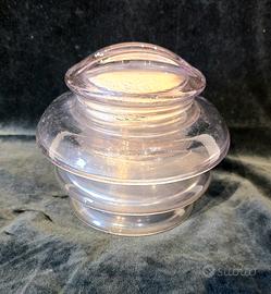 Isolatore elettrico in vetro color rosa