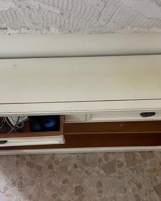 MOBILE RETRODIVANO PIOMBINI IN LEGNO AVORIO E NOCE