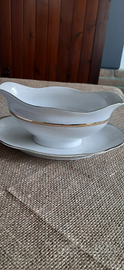 Salsiera art deco bordata in oro
