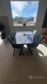 Tavolo Ricci casa in vetro ceramica