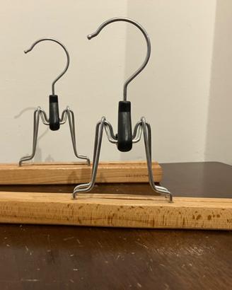 4 stampelle / grucce in legno Valsecchi vintage
