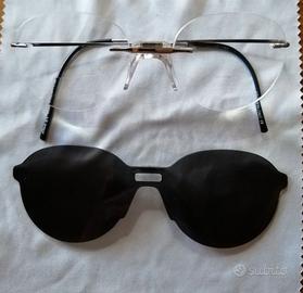 Montatura a giorno Clak con clip on per sole