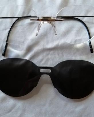 Montatura a giorno Clak con clip on per sole