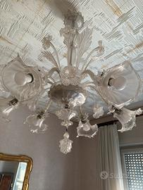 lampadario in vetro di Murano d’epoca, anni ’30