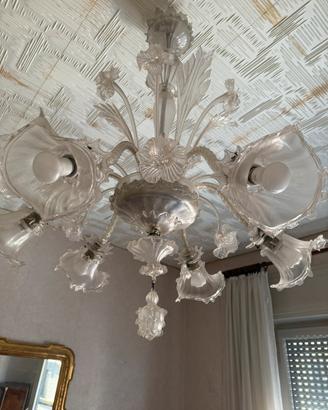 lampadario in vetro di Murano d’epoca, anni ’30