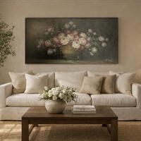 Grande quadro floreale olio su tela firmato