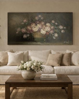 Grande quadro floreale olio su tela firmato