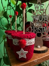 Vasetti natalizi fatti a mano porta foto