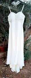 Abito da Sposa (nuovo) Bianco seta con perline