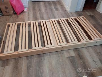 Rete ortopedica legno montessoriana, copriletti