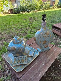 set lampada, vassoio, case e svuotatasche sia home