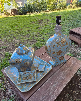 set lampada, vassoio, case e svuotatasche sia home