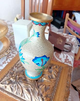 Vaso cinese cloisonne 