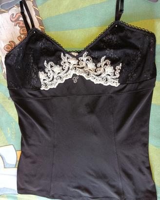 Top, sotto giacca Cannella Made in Italy, nero