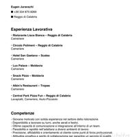 Cameriere/Aiuto-cuoco/Bar