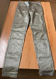 Calzedonia Pantalone Platino Glitter Taglia S