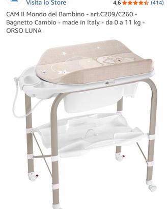 Fasciatoio Cam - bagnetto cambio Orso Luna