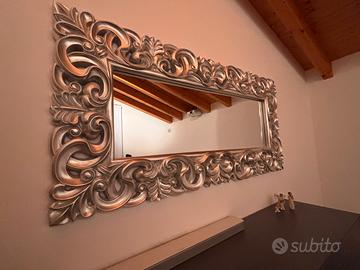 Specchio Kare Design foglia argento 180x90