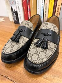 Mocassini Gucci Tassel - Tela GG Supreme e Pelle