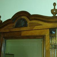 specchiera vintage  noce + 2 oggetti  rame 