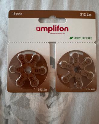 Amplifon -  batterie 312 Zas Mercury Free 12 pezzi